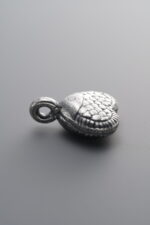 925 Sterling Silver-Antiqued-Heart Fish Pendant-16mm - Image 2
