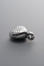 925 Sterling Silver-Antiqued-Heart Fish Pendant-16mm - Image 3
