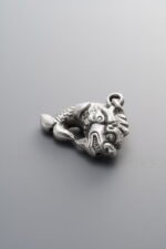 925 Sterling Silver-Antiqued-Capricorn Fish Pendant-20mm - Image 4