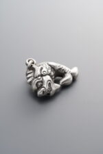 925 Sterling Silver-Antiqued-Capricorn Fish Pendant-20mm - Image 2