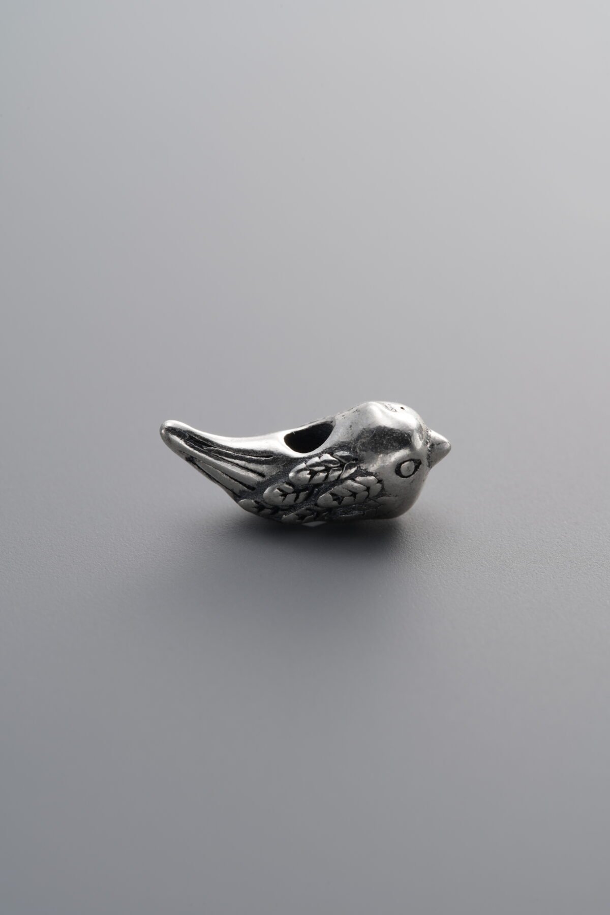 925 Sterling Silver-Antiqued-Bird Spacer Bead-13mm - Image 1