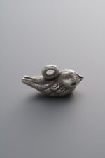 925 Sterling Silver-Antiqued-Petite Bird Pendant-15mm