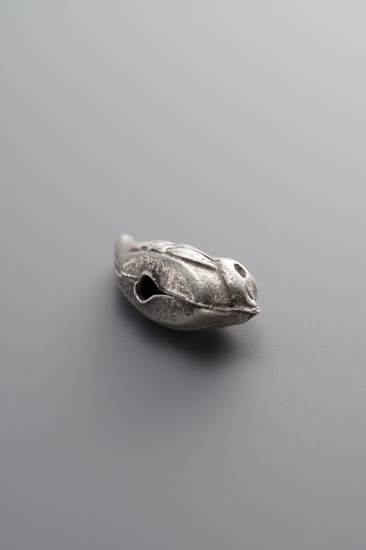 925 Sterling Silver-Antiqued-Petite Bird Pendant-15mm - Image 2