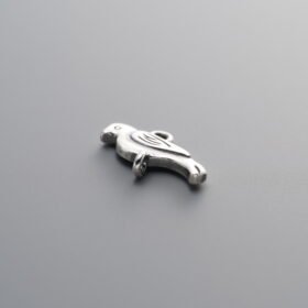 925 Silver-Vintage-Bird Double Ear Charm-12mm