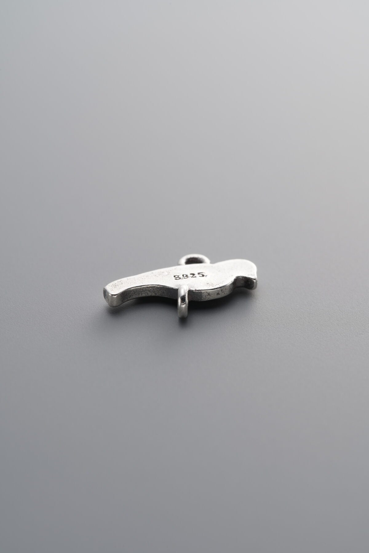 925 Sterling Silver-Antiqued-Bird Double-Eye Charm-12mm - Image 2