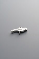 925 Silver-Vintage-Bird Double Ear Charm-12mm - Image 2