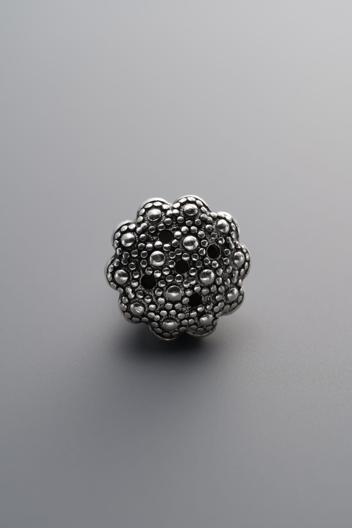 925 Sterling Silver-Antiqued-Lotus Pod Pendant-11mm - Image 4