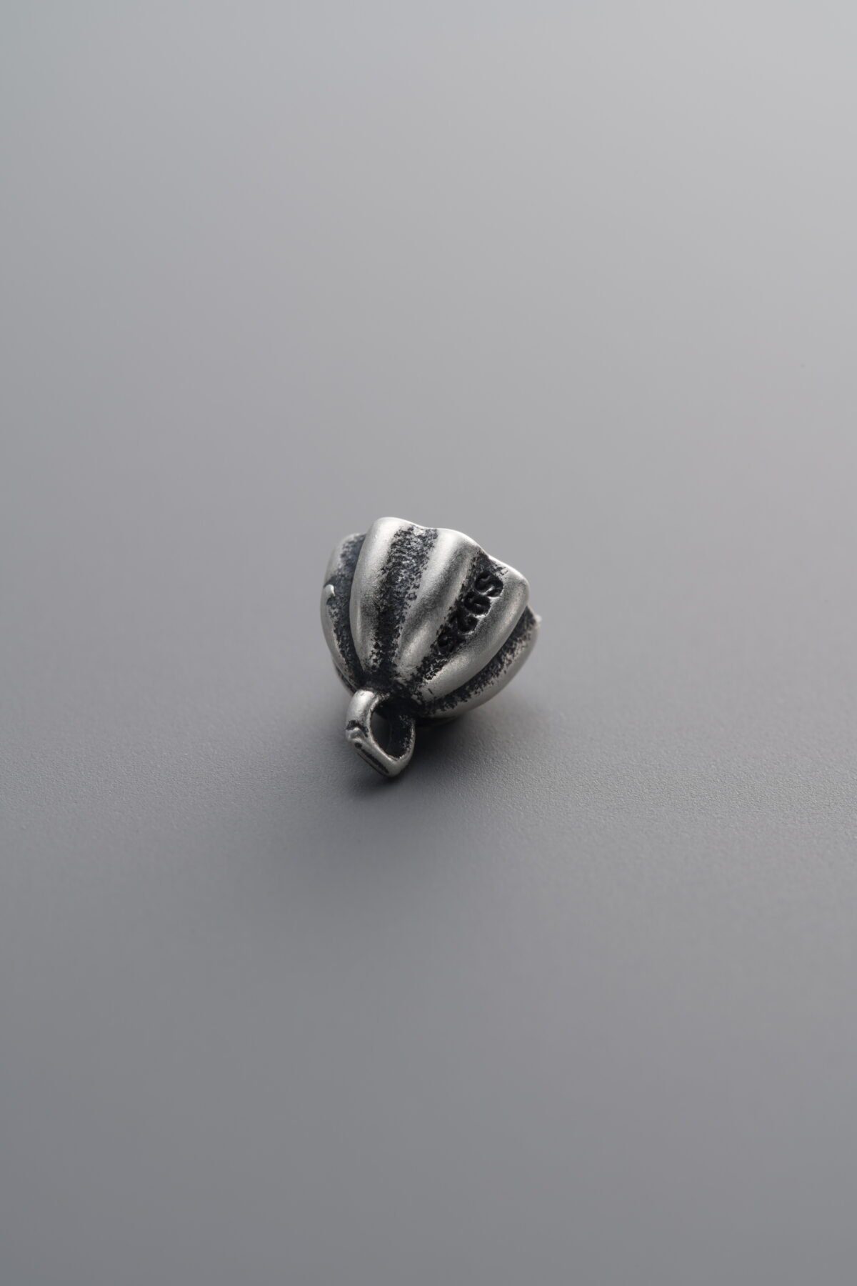925 Sterling Silver-Antiqued-Lotus Pod Pendant-6mm - Image 4