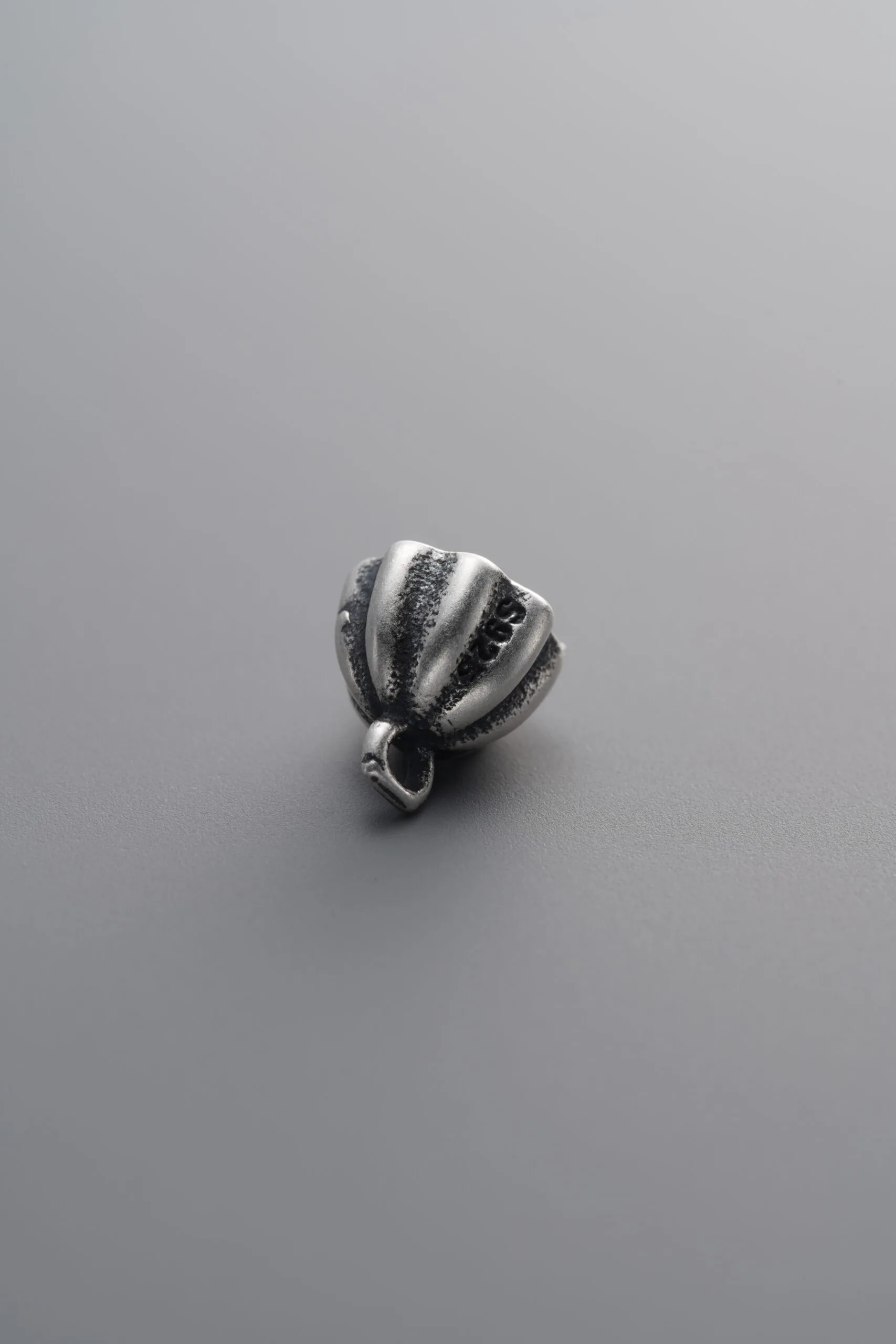 925 Sterling Silver-Antiqued-Lotus Pod Pendant-6mm - Image 4