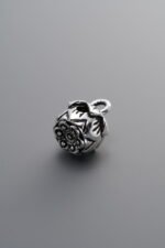 925 Sterling Silver-Antiqued-Lotus Pod Pendant-10mm