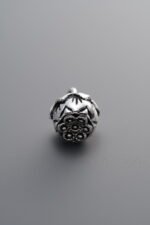 925 Sterling Silver-Antiqued-Lotus Pod Pendant-10mm - Image 3