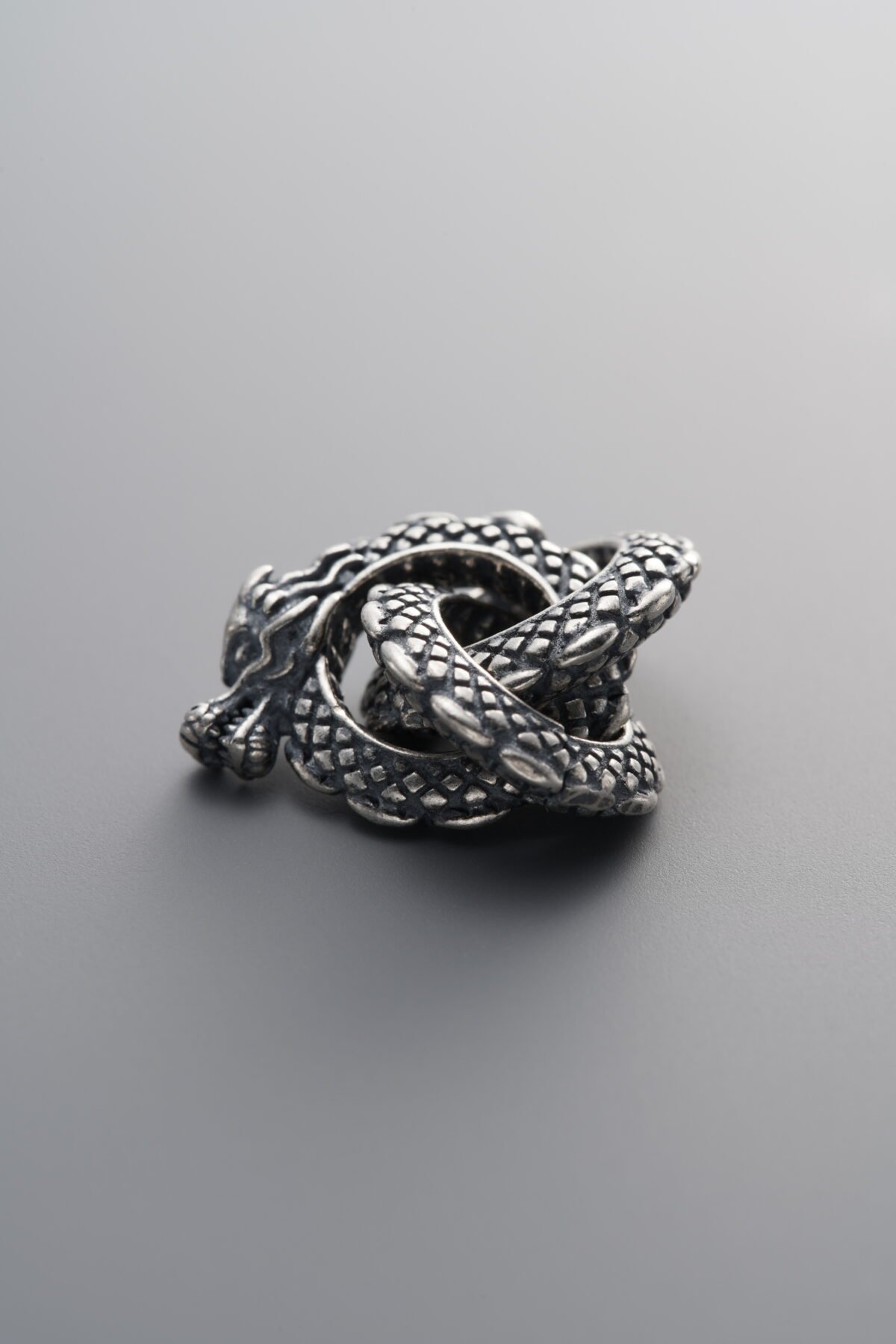925 Sterling Silver-Antiqued-Dragon Spacer Bead-18mm - Image 3