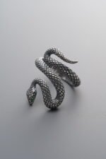 925 Sterling Silver-Antiqued-Snake Spacer Bead-20mm - Image 3