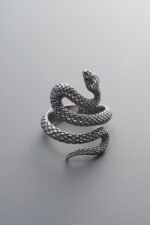 925 Sterling Silver-Antiqued-Snake Spacer Bead-20mm