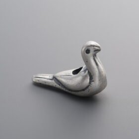 925 Sterling Silver-Antiqued-Auspicious Bird Spacer Bead-17mm