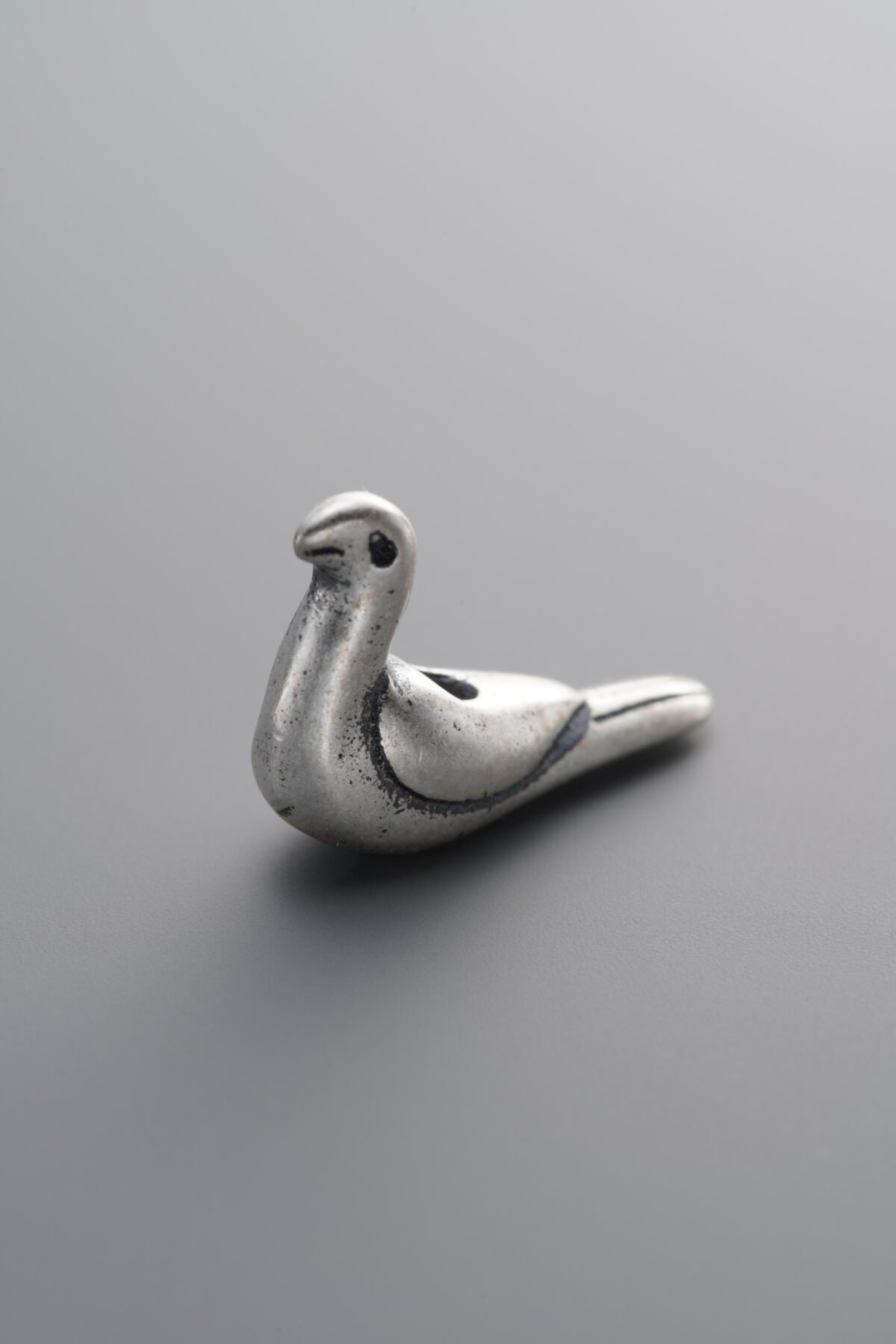 925 Sterling Silver-Antiqued-Auspicious Bird Spacer Bead-17mm - Image 2