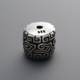 Cloud Pattern Barrel Bead