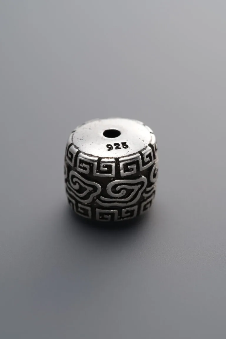 Cloud Pattern Barrel Bead