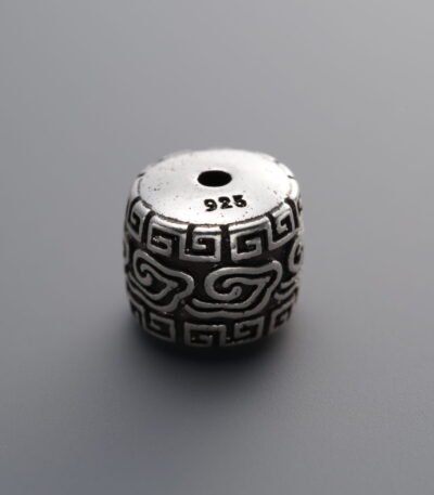 Cloud Pattern Barrel Bead