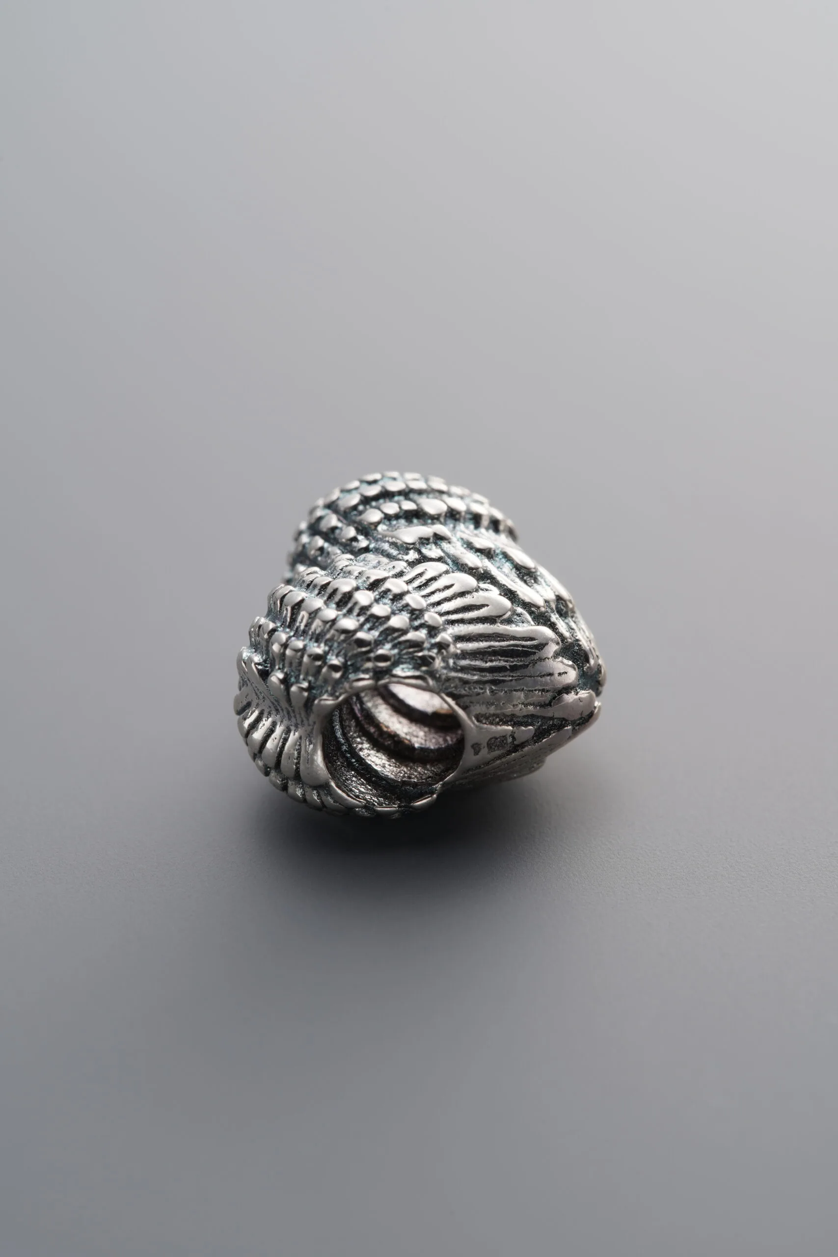 925 Sterling Silver-Antiqued-Wing Heart Spacer Bead-17mm - Image 4