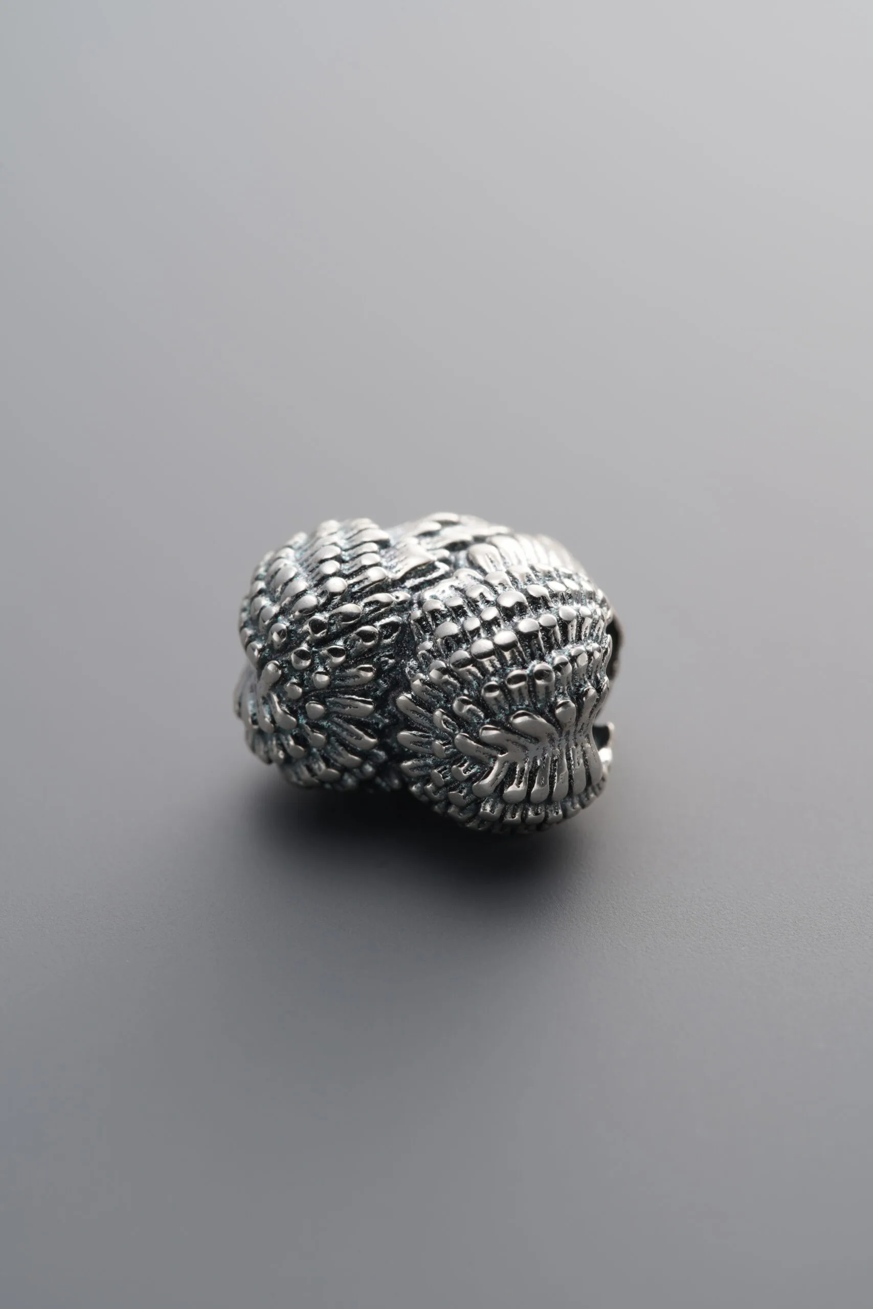 925 Sterling Silver-Antiqued-Wing Heart Spacer Bead-17mm - Image 2