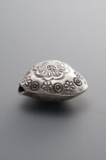 925 Sterling Silver-Antiqued-Patterned Heart Spacer Bead-16mm - Image 2