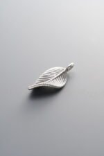 925 Sterling Silver-Antiqued-Leaf Pendant-24mm - Image 4