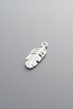 925 Silver-Plain-Feather Pendant-18mm - Image 4