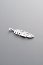 925 Silver-Plain-Feather Pendant-18mm - Image 3