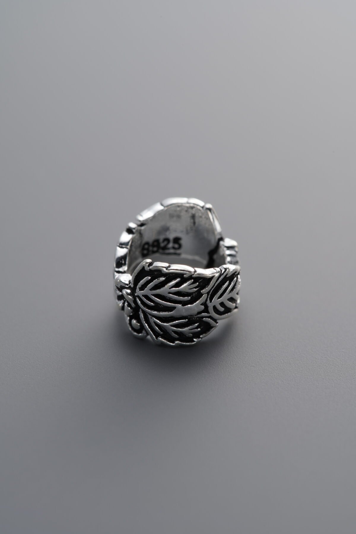 925 Sterling Silver-Antiqued-Leaf Spacer Bead-9mm - Image 3