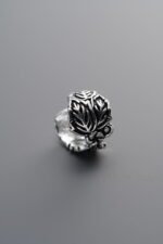 925 Silver-Vintage-Leaf Spacer Bead-9mm - Image 2