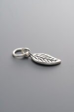 925 Silver-Vintage-Leaf Pendant-15mm - Image 2