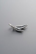925 Silver-Vintage-Double Leaf Pendant-13mm - Image 4