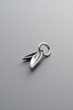 925 Sterling Silver-Antiqued-Double Leaf Pendant-13mm - Image 3