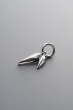 925 Silver-Vintage-Double Leaf Pendant-13mm - Image 2