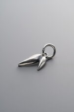 925 Sterling Silver-Antiqued-Double Leaf Pendant-13mm - Image 2