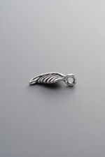 925 Sterling Silver-Antiqued-Leaf Pendant-13mm - Image 4