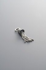 925 Sterling Silver-Antiqued-Bell Tassel Pendant-19mm - Image 4