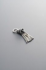925 Sterling Silver-Antiqued-Bell Tassel Pendant-19mm - Image 3