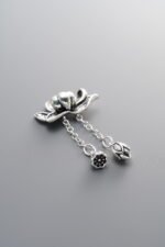 Lotus Flower & Seed Pod Tassel Pendant