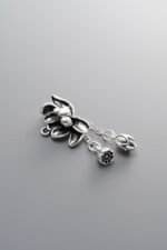925 Silver-Vintage-Lotus Flower Seed Pod Tassel Pendant-32mm - Image 2