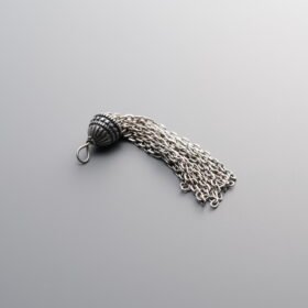 925 Sterling Silver-Antiqued-Tassel Pendant-37mm