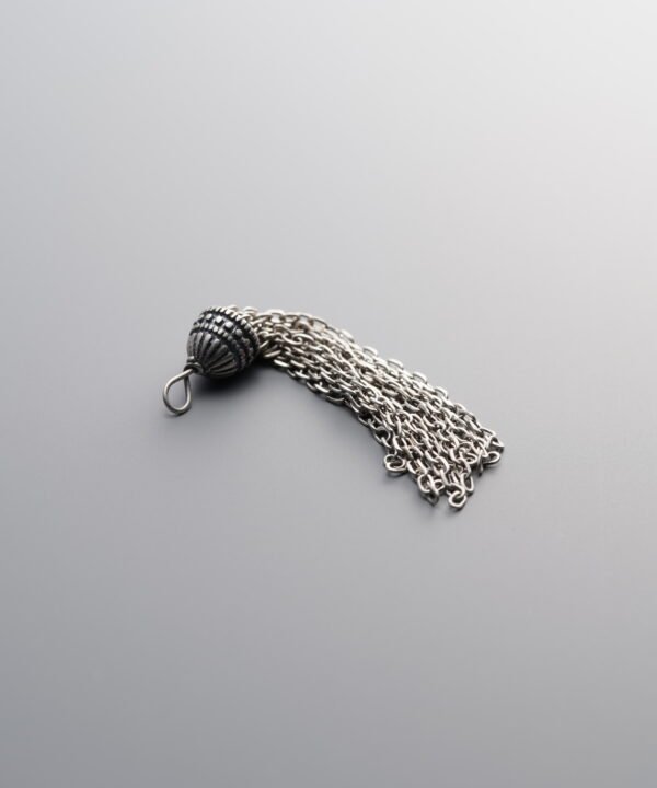 925 Sterling Silver-Antiqued-Tassel Pendant-37mm