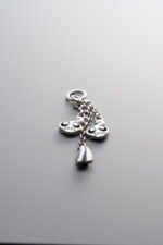 925 Sterling Silver-Antiqued-Ruyi Lotus Seed Pod Tassel Pendant-40mm - Image 2
