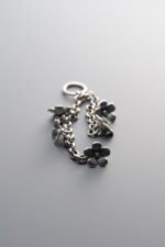 925 Silver-Vintage-Tassel Small Flower Pendant-51mm - Image 3