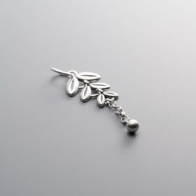 925 Silver-Vintage-Leaf Tassel Pendant-33mm