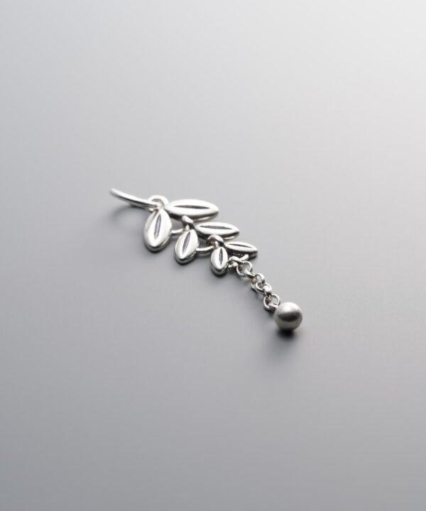 925 Silver-Vintage-Leaf Tassel Pendant-33mm