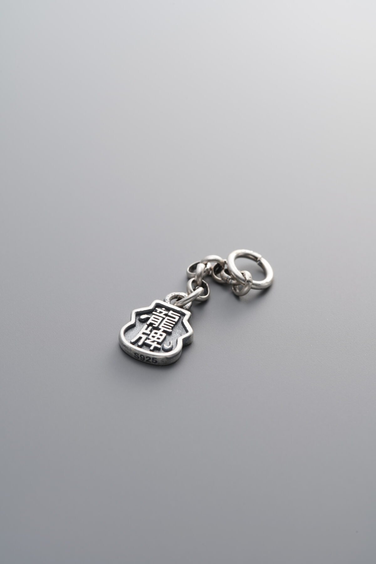 925 Sterling Silver-Antiqued-Tassel Dragon Pendant-32mm - Image 2