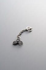 925 Sterling Silver-Antiqued-Clover Tassel Pendant-40mm