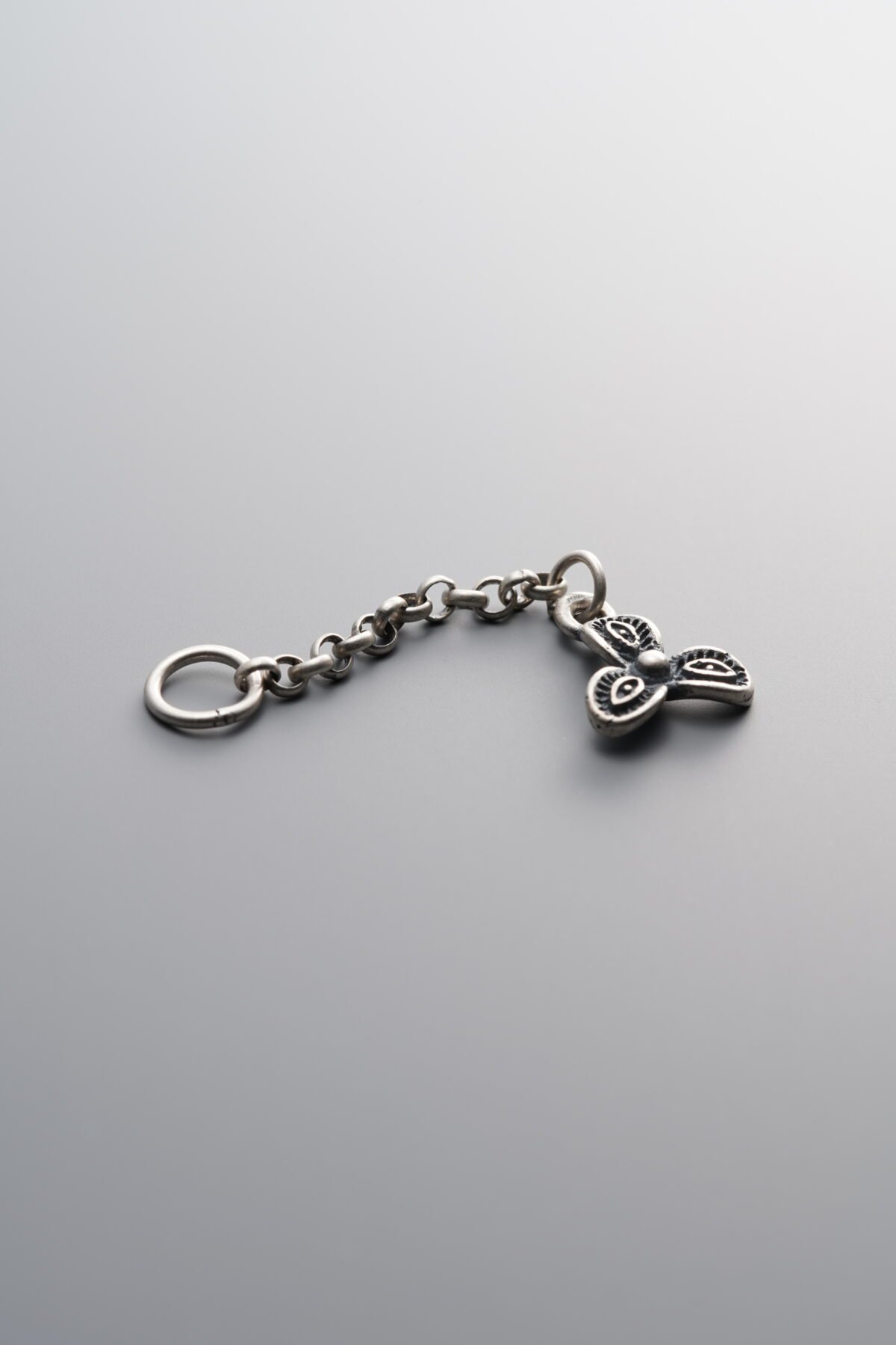 925 Sterling Silver-Antiqued-Clover Tassel Pendant-40mm - Image 3
